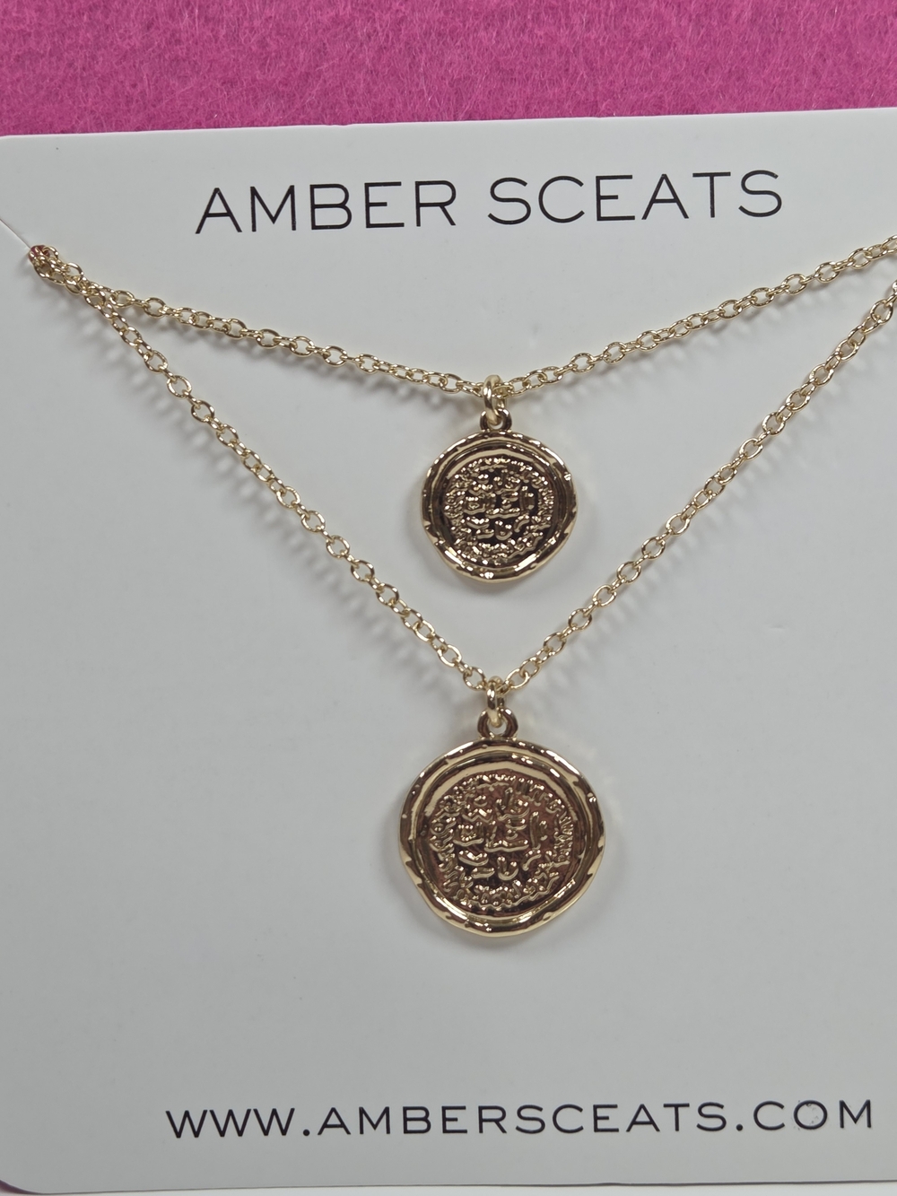 Amber Sceats Gold Layered Medallion Necklace
